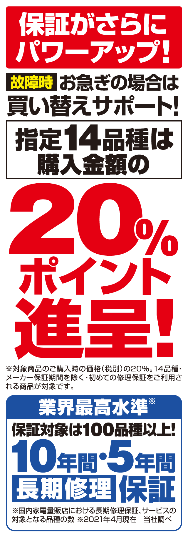保証がさらにパワーアップ